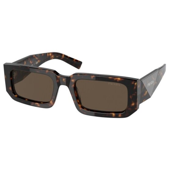 NEW PRADA HAVANA BROWN SQUARE SUNGLASSES PRADA - Picture 1 of 2